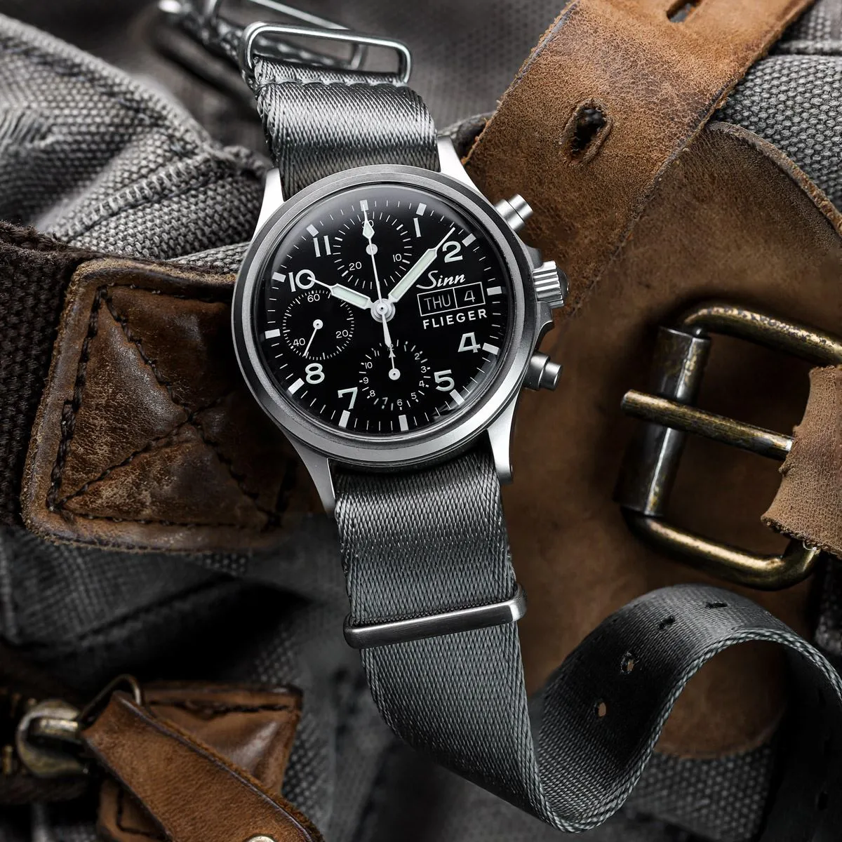 1973 British Military Watch Strap: ARMOURED - Navy Blue, Satin