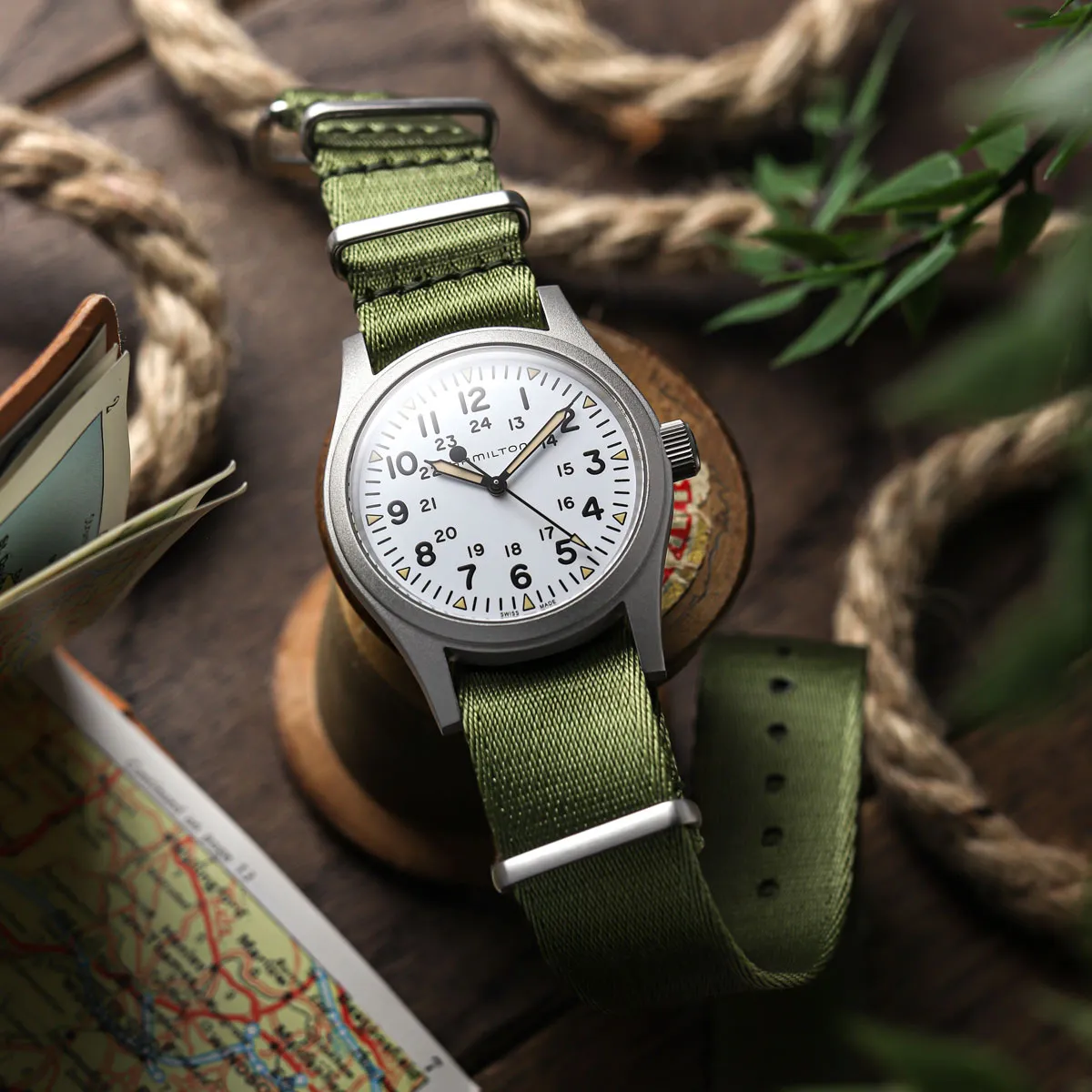 1973 British Military Watch Strap: ARMOURED - Navy Blue, Satin