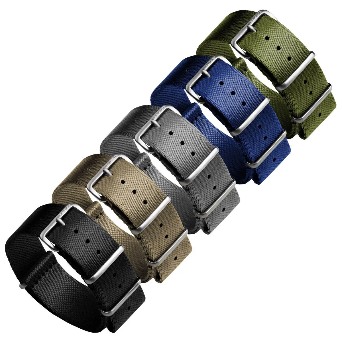 1973 British Military Watch Strap: ARMOURED - Navy Blue, Satin
