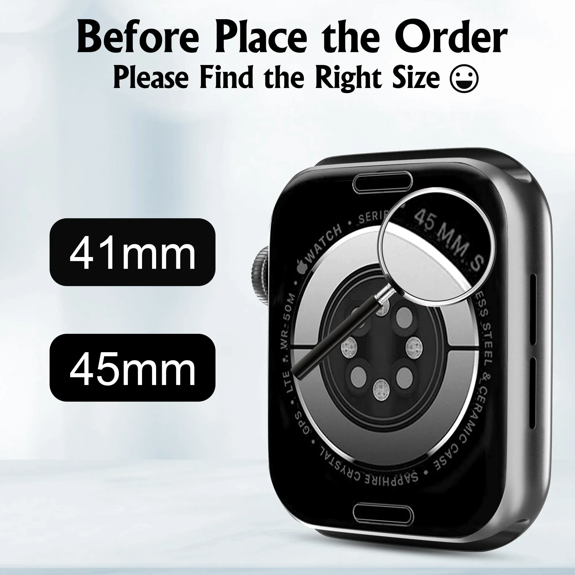 2 Pack Arae Hard PC Cases Tempered Glass Screen Protector for Apple Watch/iwatch Series 7 45 mm Accessories Full Protective Coverage Defense Edge with High touch Sensitive Women Men Black