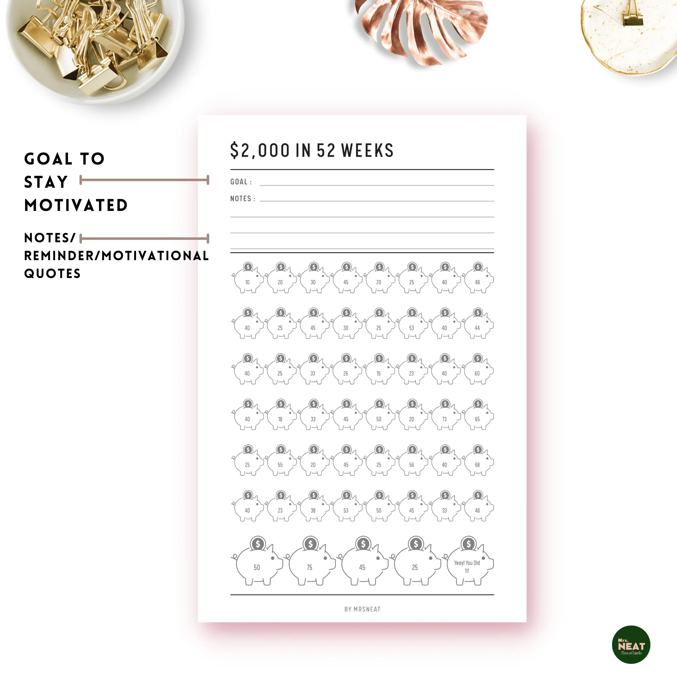 $2,000 Money Savings Challenge - M022