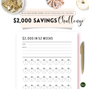 $2,000 Money Savings Challenge - M022