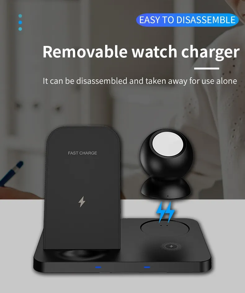 3 in 1 QI 15W Wireless Charging Station - W57