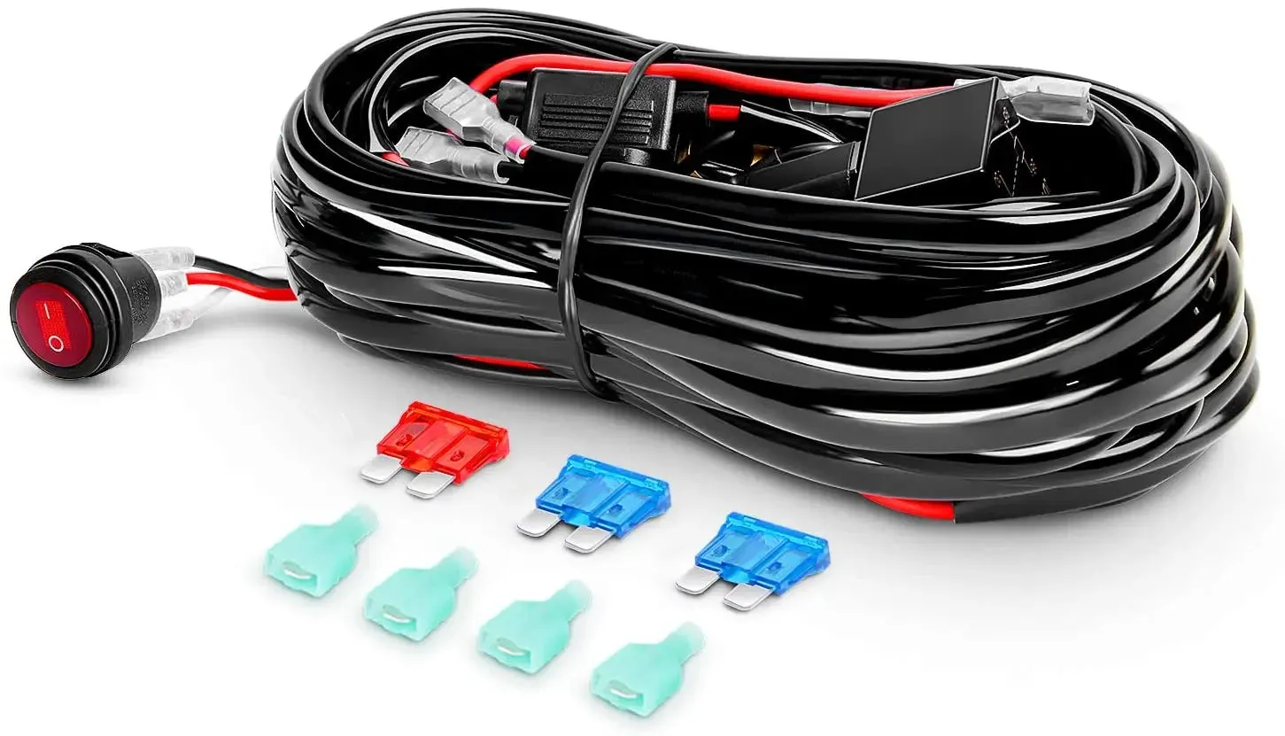 4 Inch 18W 1260LM Double Row Spot LED Pods (2 Pairs) | 10FT Wire 3Pin Switch