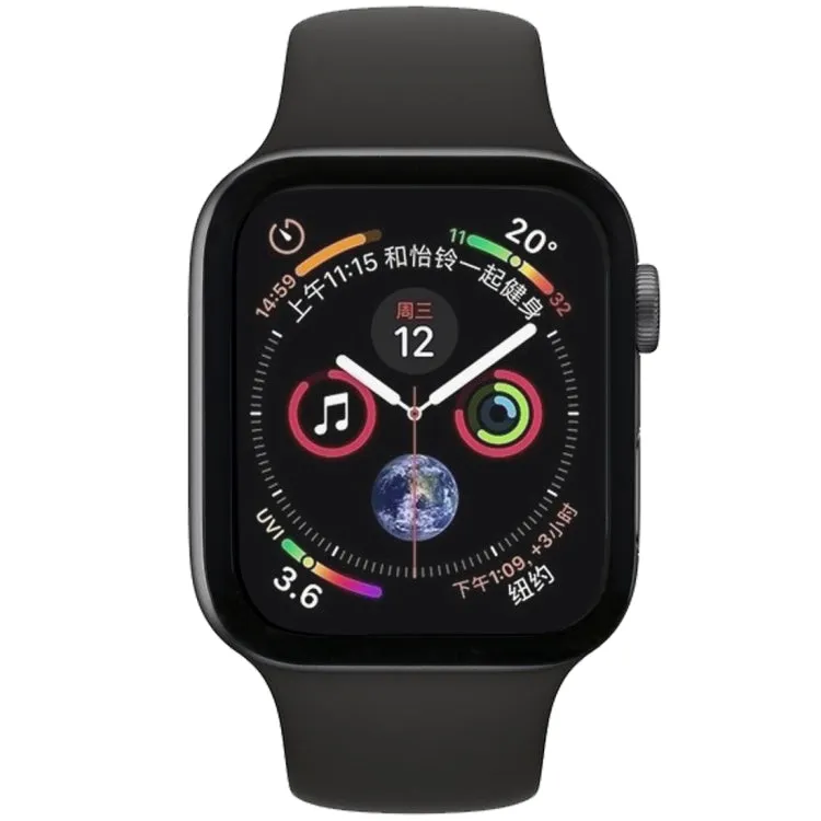 9H 3D Edge Glue Full Screen Tempered Glass Film for Apple Watch Series 5 / 4 40mm(Black)