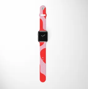 Abstract Pink & Red Apple Watch Strap