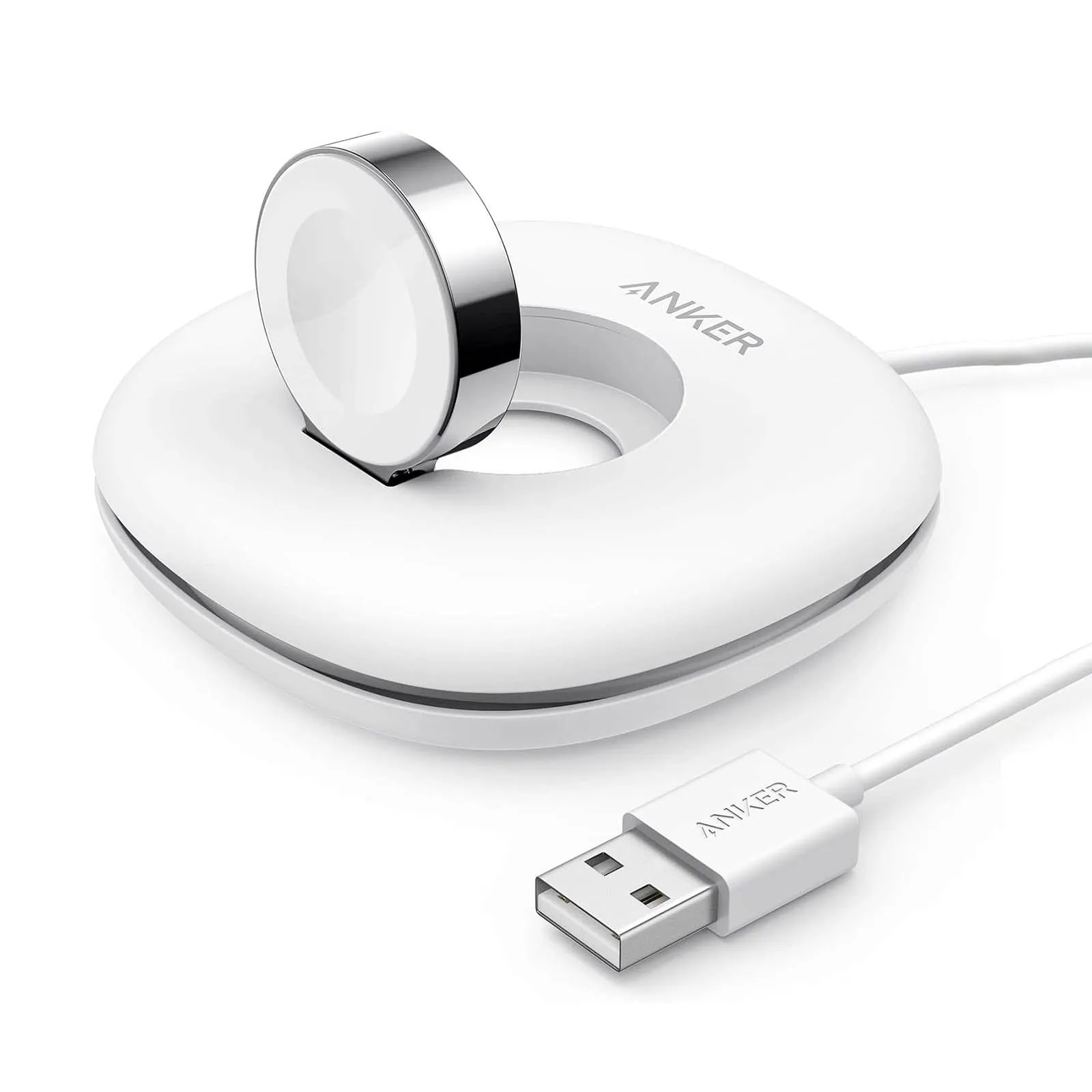 Anker Foldable Charging Pad For Apple Watch With 4' USB-A Cable - White