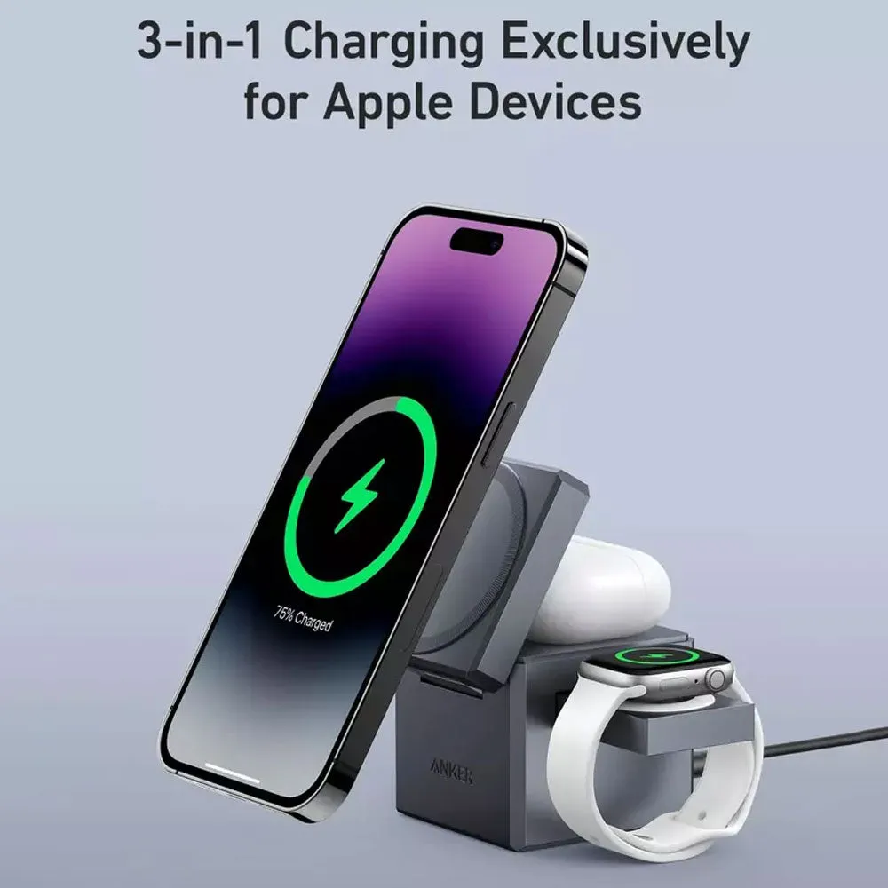 Anker Y1811HA1 3in1 Cube with MagSafe Magnetic Wireless Charger 30W