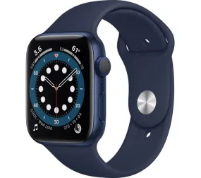 APPLE Watch Series 6 GPS - Blue Aluminium with Deep Navy Sports Band, 44mm - Pristine