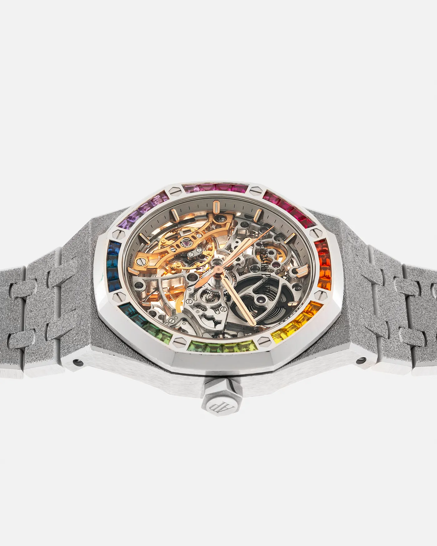 Audemars Piguet Royal Oak Rainbow Double Balance Openworked Frosted Gold 15468BC