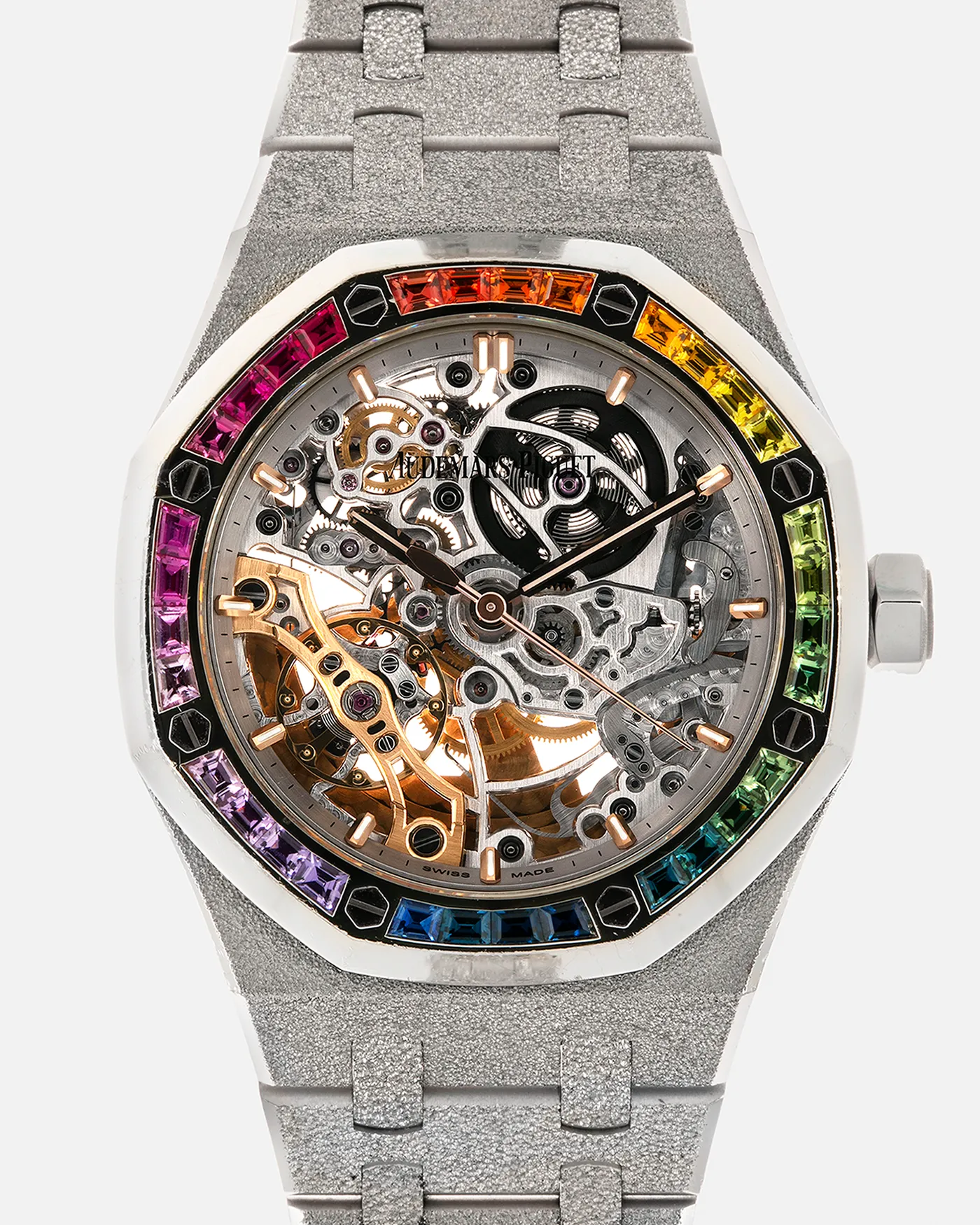 Audemars Piguet Royal Oak Rainbow Double Balance Openworked Frosted Gold 15468BC