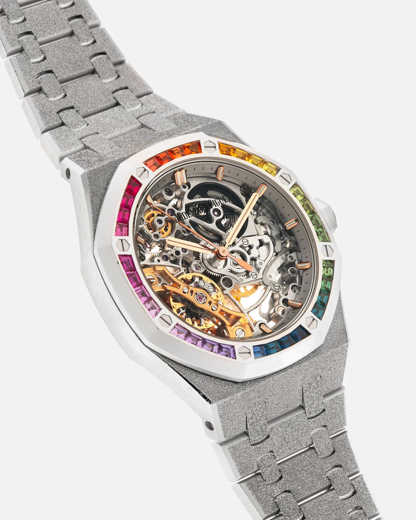 Audemars Piguet Royal Oak Rainbow Double Balance Openworked Frosted Gold 15468BC