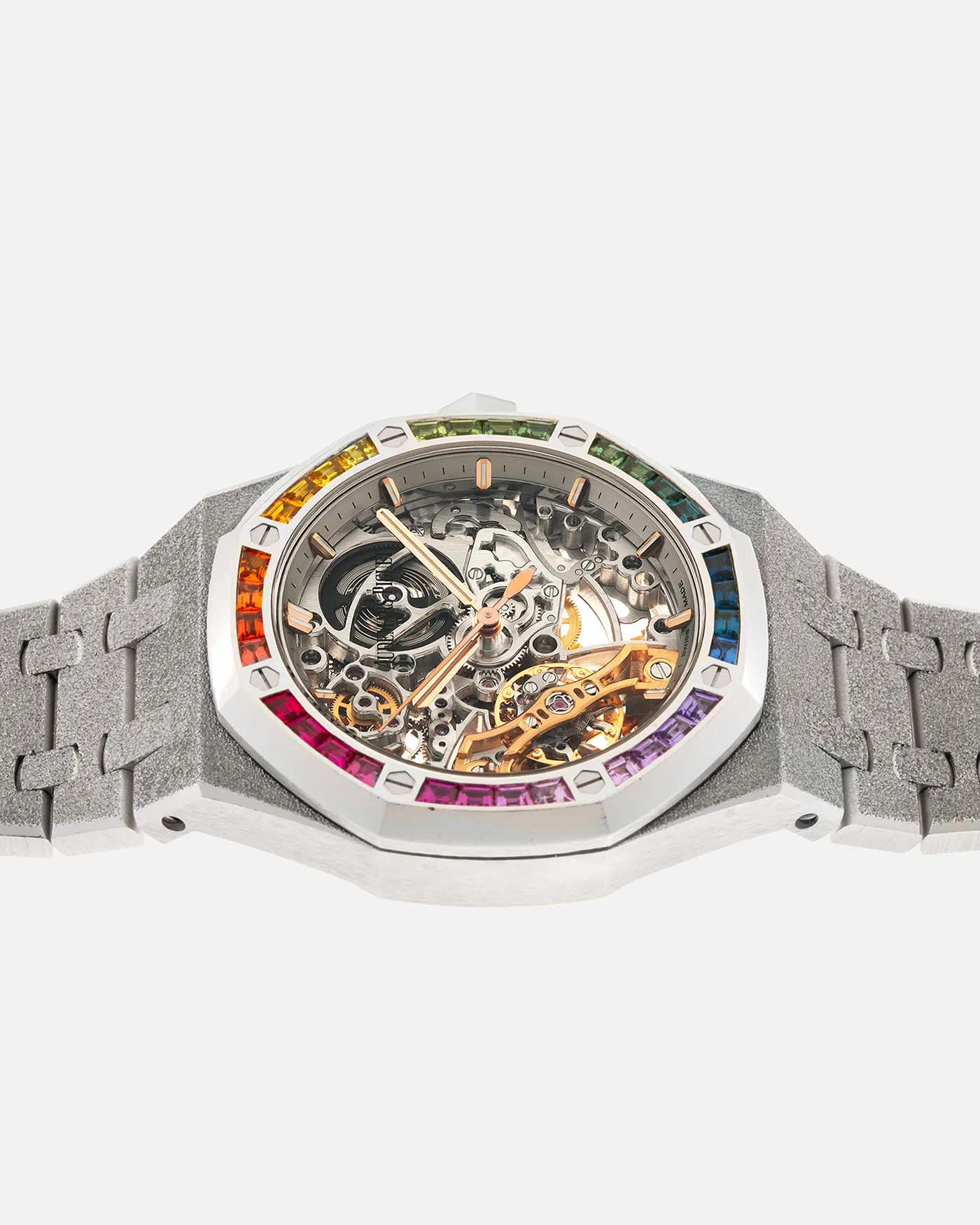 Audemars Piguet Royal Oak Rainbow Double Balance Openworked Frosted Gold 15468BC