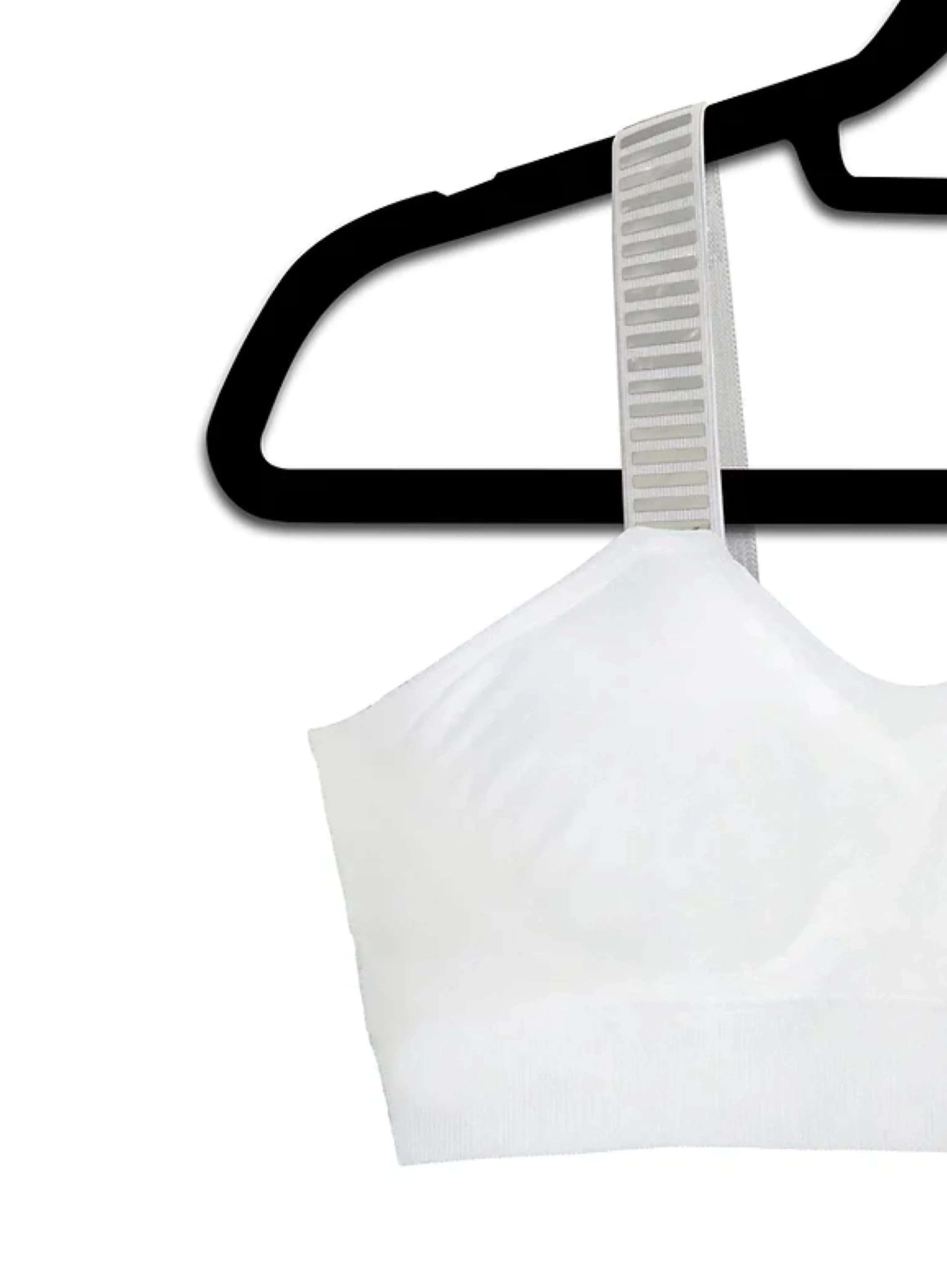 Basic Bra With Silver Metallic Row Strap