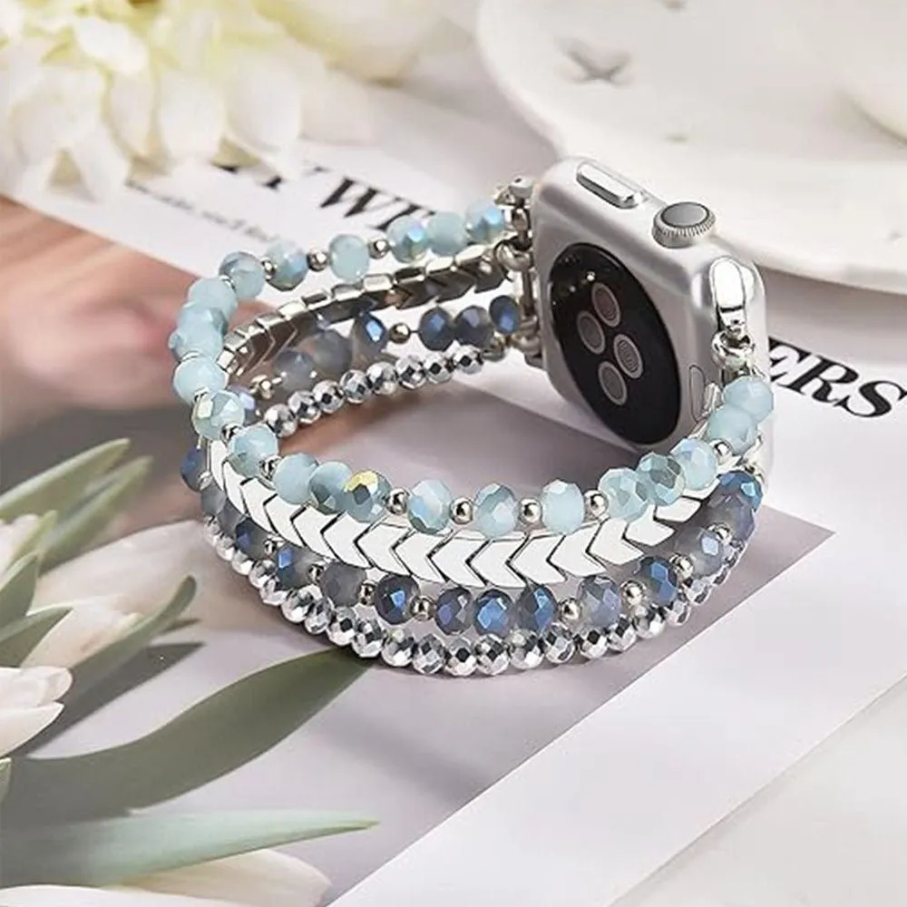 Beaded Steel Apple Watch Band for Women