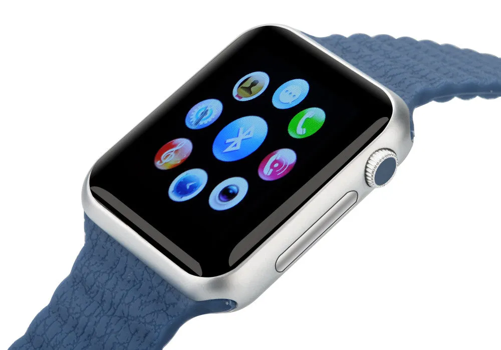 Bluetooth Wrist Watch Mobile "ZenGear" - 1.54 Inch, Pedometer, Bluetooth 4.0, Heart Rate Monitor, iOS Android App (Silver)