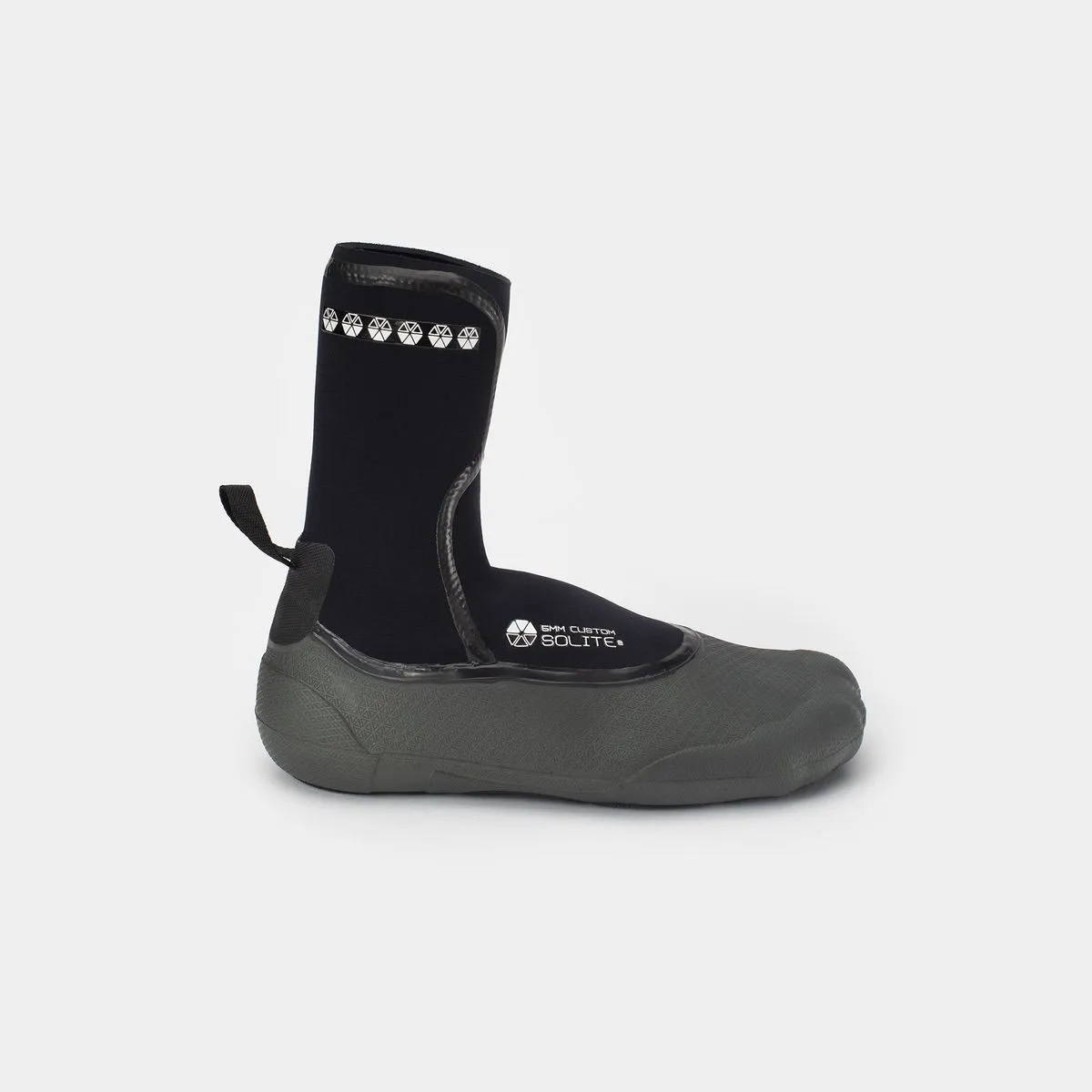 Booties 5mm SOLITE Custom (Black/Grey) - Includes Heat Booster Socks