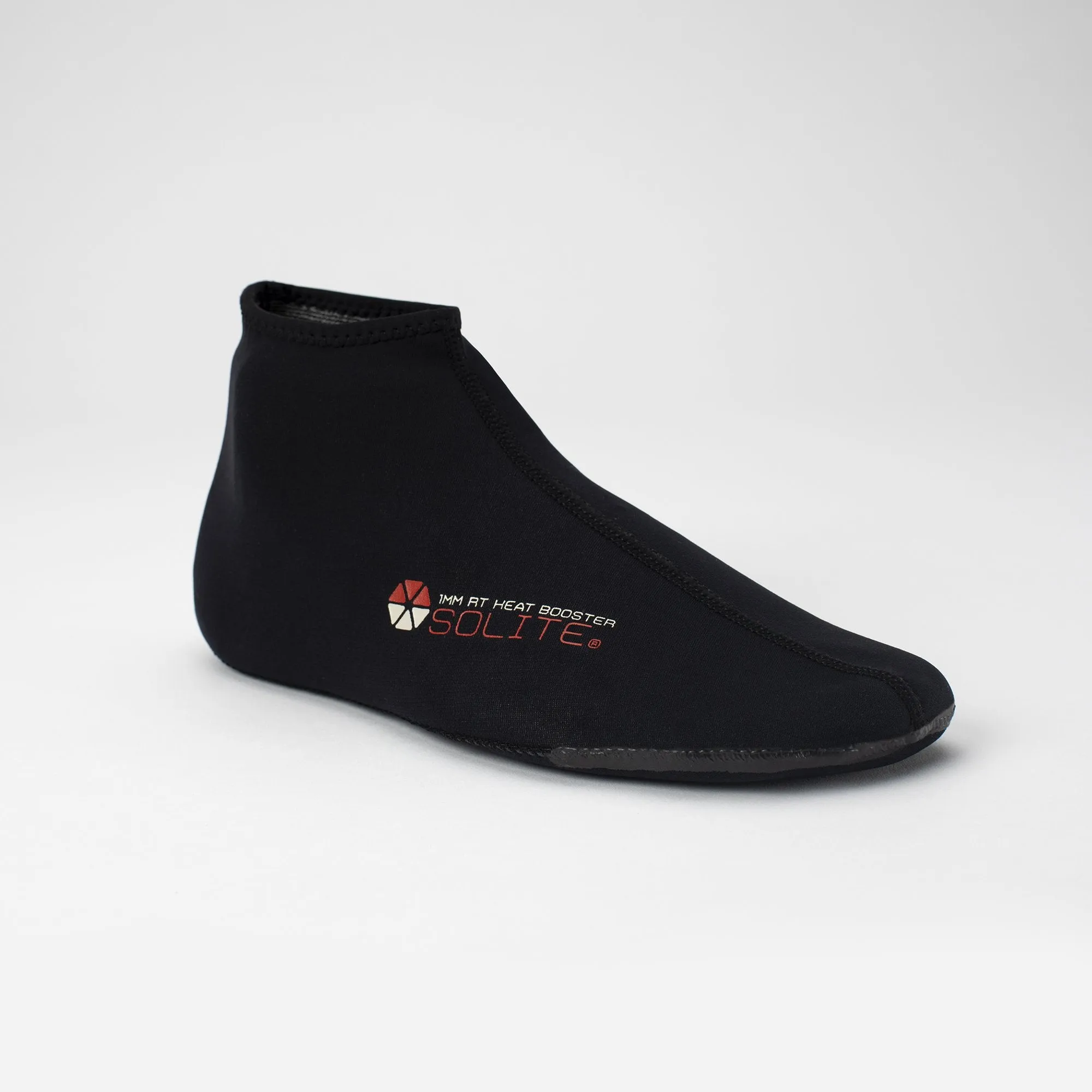 Booties 8mm SOLITE Custom (Black/Red) - Includes 1mm Neoprene Round Toe Heat Booster Socks