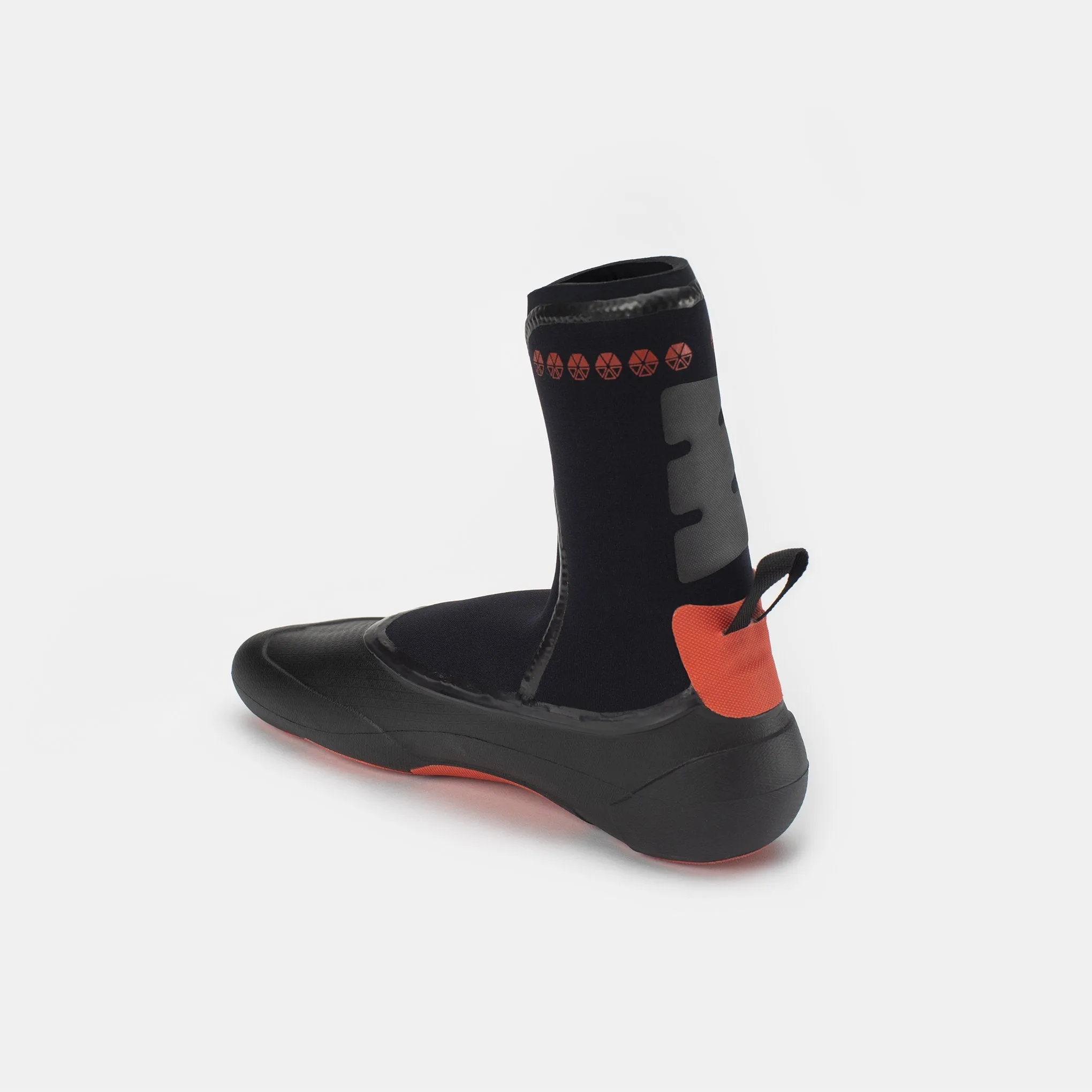 Booties 8mm SOLITE Custom (Black/Red) - Includes 1mm Neoprene Round Toe Heat Booster Socks