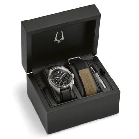 Bulova The Lunar Pilot Special Edition Leather Gift Set Men's Watch - 96B251