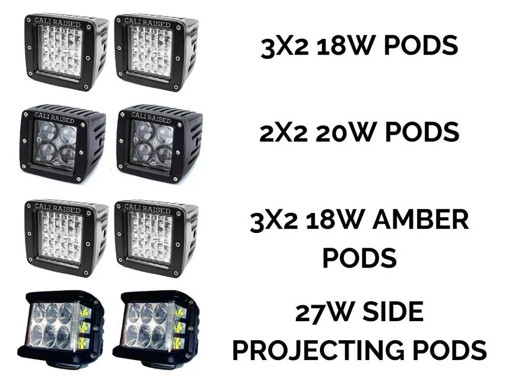 Cali Raised LED 2003-2009 Toyota 4Runner Low Profile Ditch Light Brackets Kit