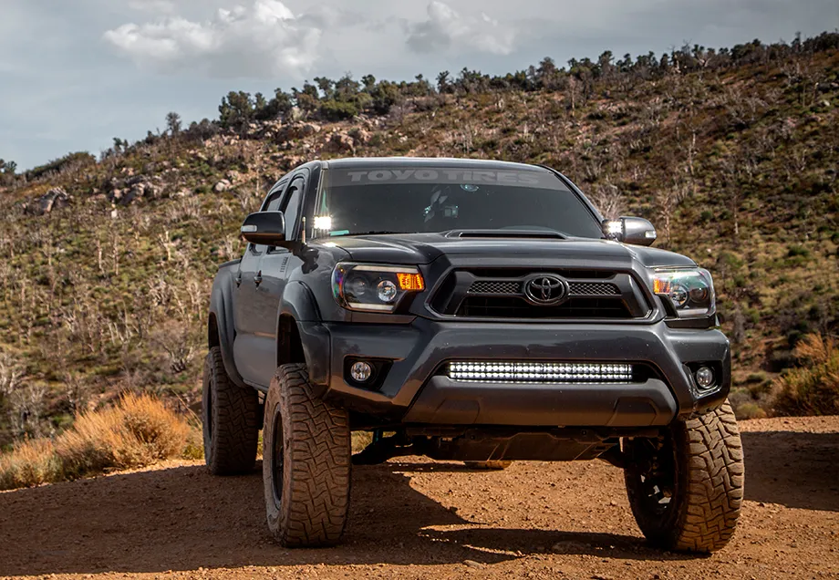 Cali Raised LED 2005-2015 Toyota Tacoma Low Profile LED Ditch Light Brackets Kit