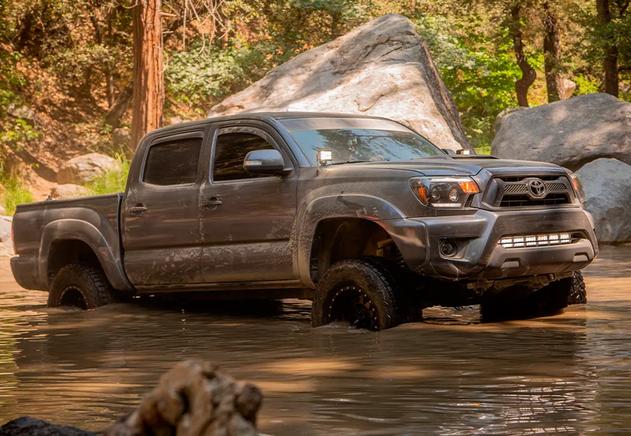 Cali Raised LED 2005-2015 Toyota Tacoma Low Profile LED Ditch Light Brackets Kit
