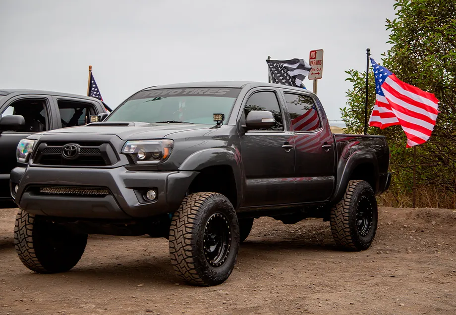 Cali Raised LED 2005-2015 Toyota Tacoma Low Profile LED Ditch Light Brackets Kit
