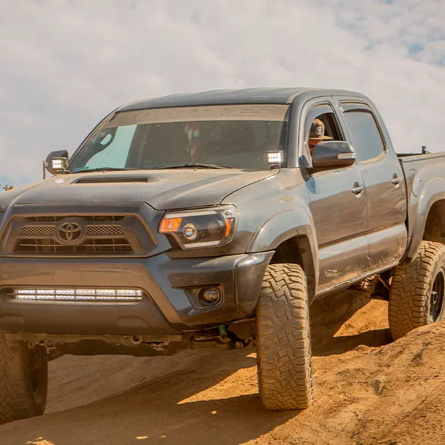 Cali Raised LED 2005-2015 Toyota Tacoma Low Profile LED Ditch Light Brackets Kit