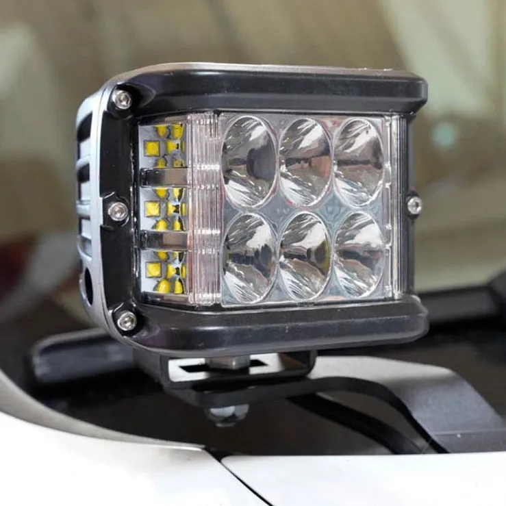 Cali Raised LED 2010-2022 Lexus GX 460 Low Profile LED Ditch Light Brackets Kit