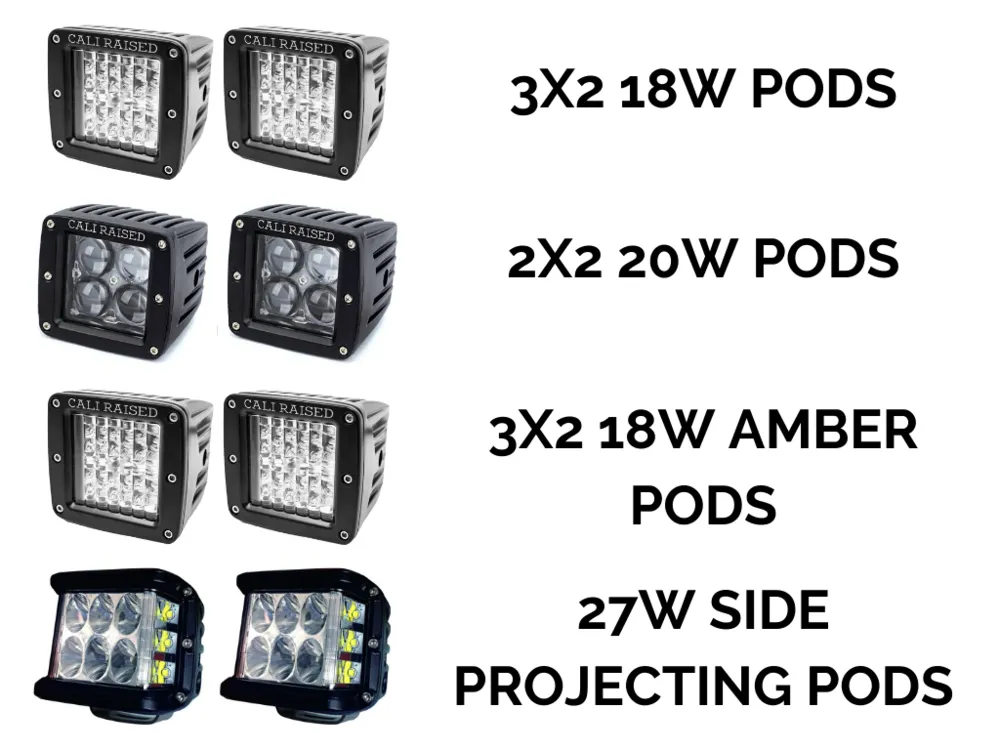 Cali Raised LED 2010-2022 Lexus GX 460 Low Profile LED Ditch Light Brackets Kit