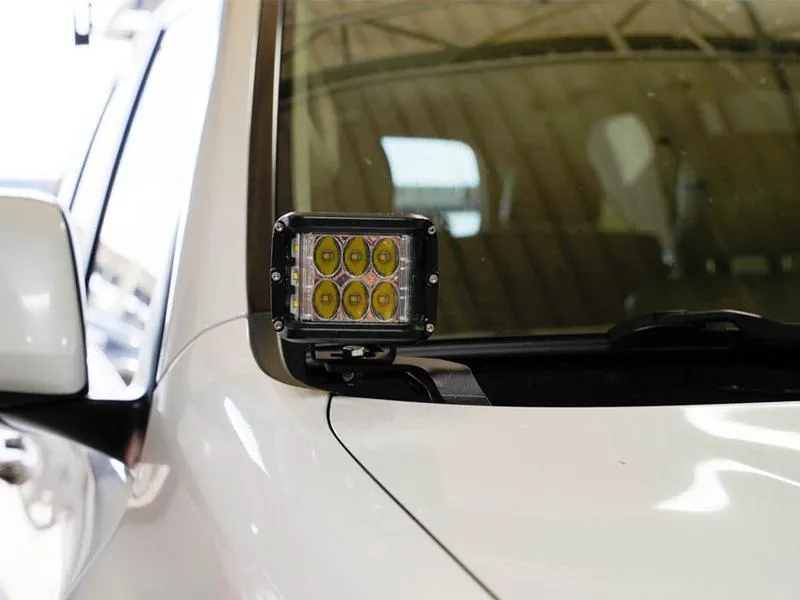 Cali Raised LED 2010-2022 Lexus GX 460 Low Profile LED Ditch Light Brackets Kit