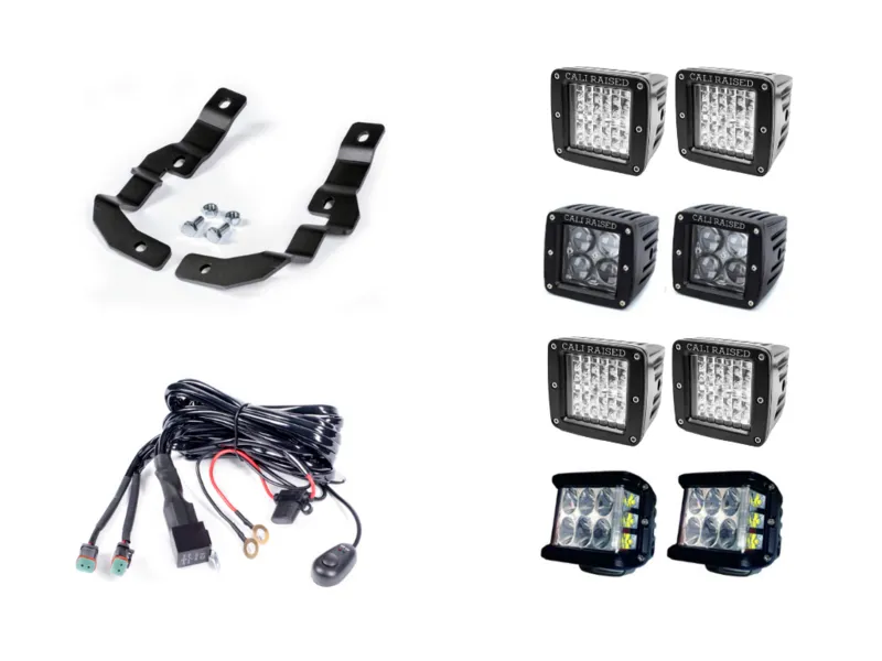 Cali Raised LED 2015-2022 Chevy Colorado/Canyon Low Profile Ditch Light Brackets Kit