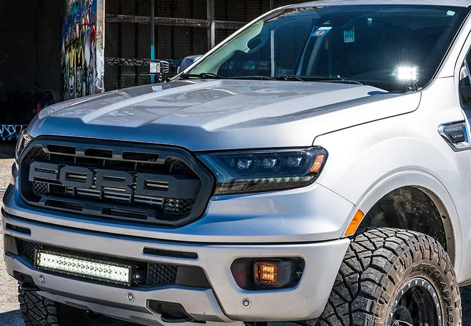 Cali Raised LED 2019-2022 Ford Ranger Low Profile Ditch Light Brackets Kit
