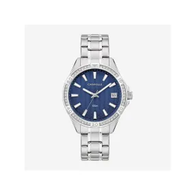Caravelle Designed By Bulova Aqualuxx Womens Crystal Accent Silver Tone Stainless Steel Bracelet Watch 43M122 - NO COLOR ONE SIZE