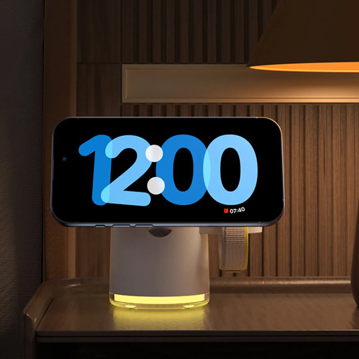 CLINGOMATIC Charging Station 3 In 1 Wireless Charger Stand With Halo Light