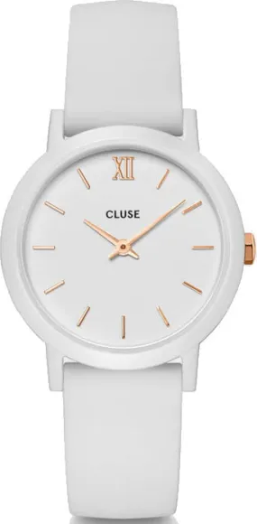 CLU Watch Minuit Nylon White Rose Gold