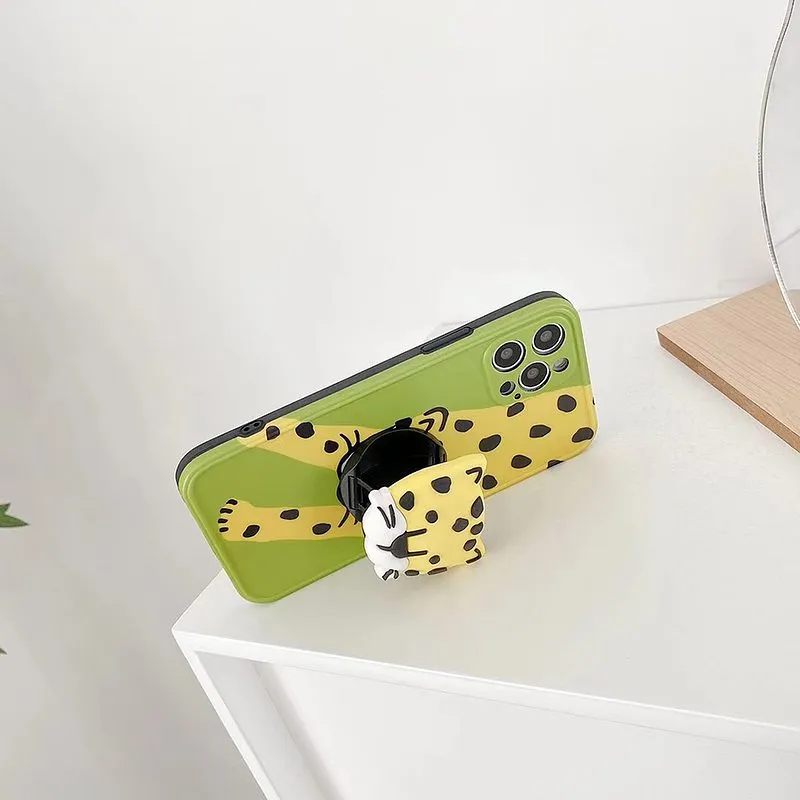 Cute 3D Leopard iPhone Case