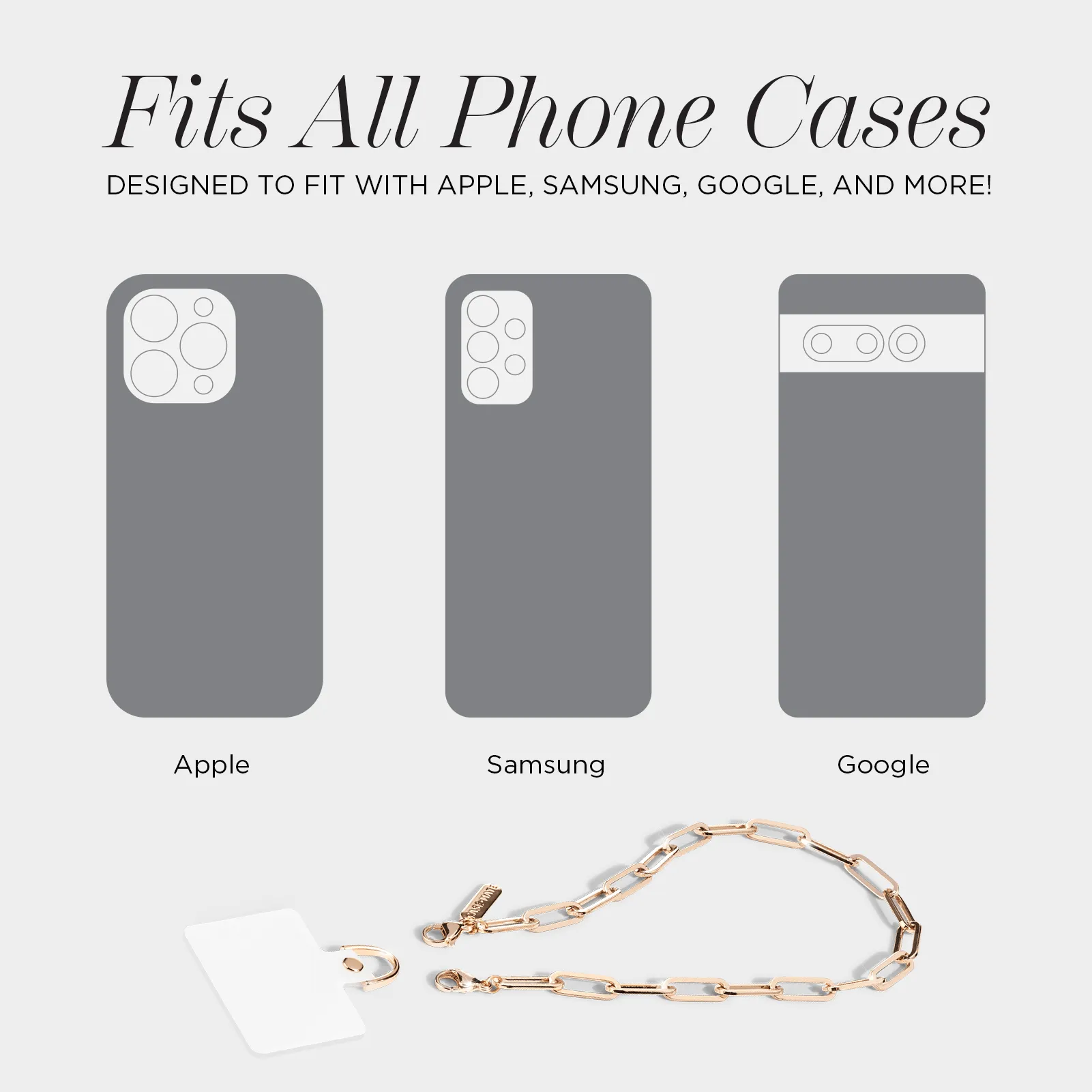 Dainty Silver Chain Phone Charm