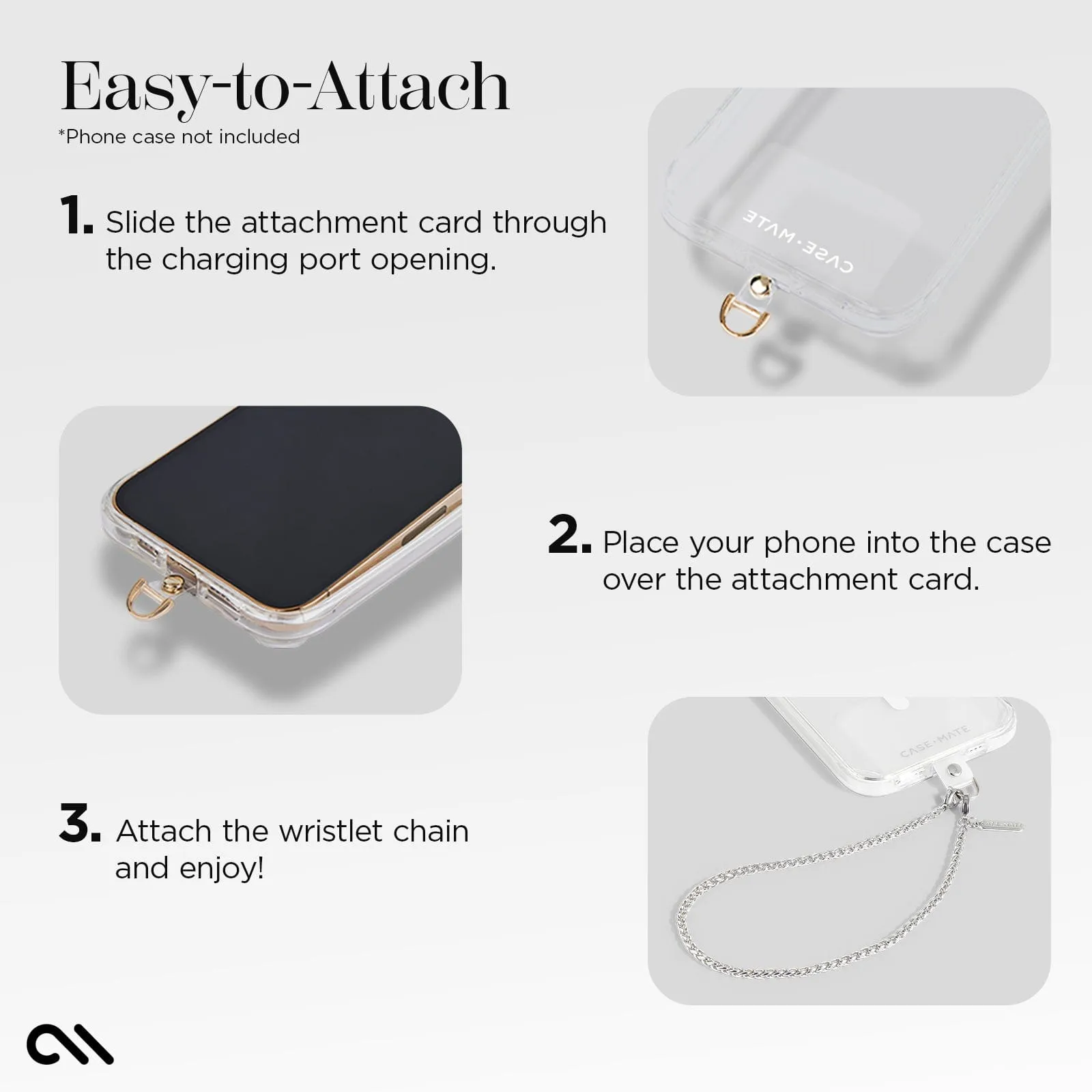 Dainty Silver Chain Phone Charm