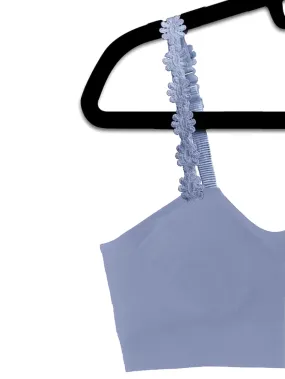 Denim Basic Bra Denim Flower Strap
