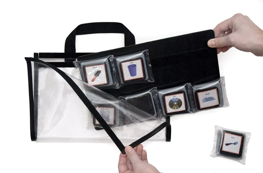 Easy Push Talking Pocket Clear Carrier