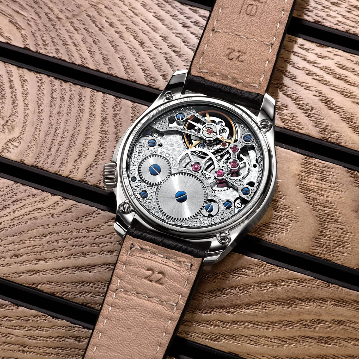 EPOS Timeless Sapphire Crystal Pilot Hand-Wound Watch