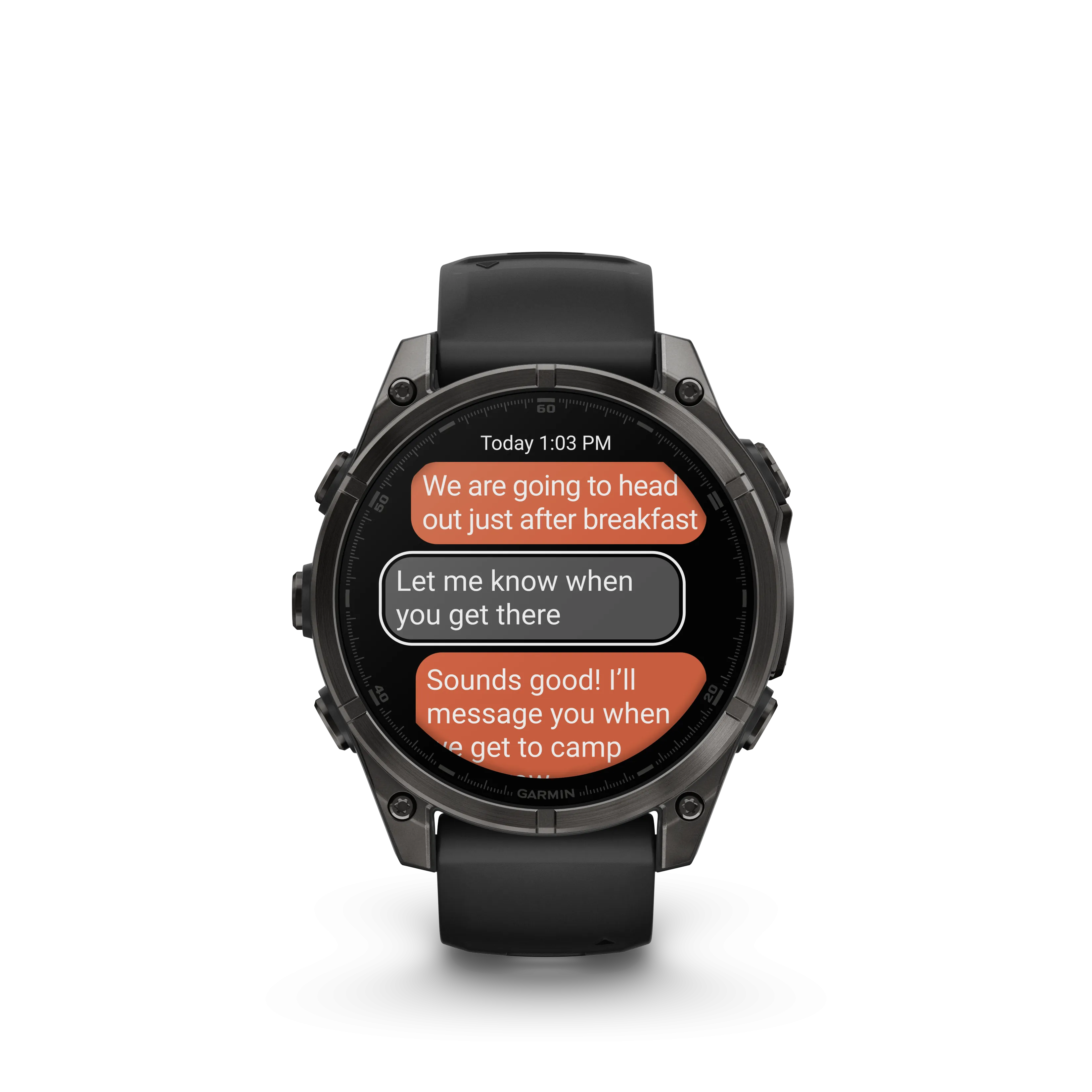Fenix 8 Smartwatch, 47mm - AMOLED Sapphire, Carbon Grey DLC With Black/Pebble Grey Silicone Band - 010-02904-21