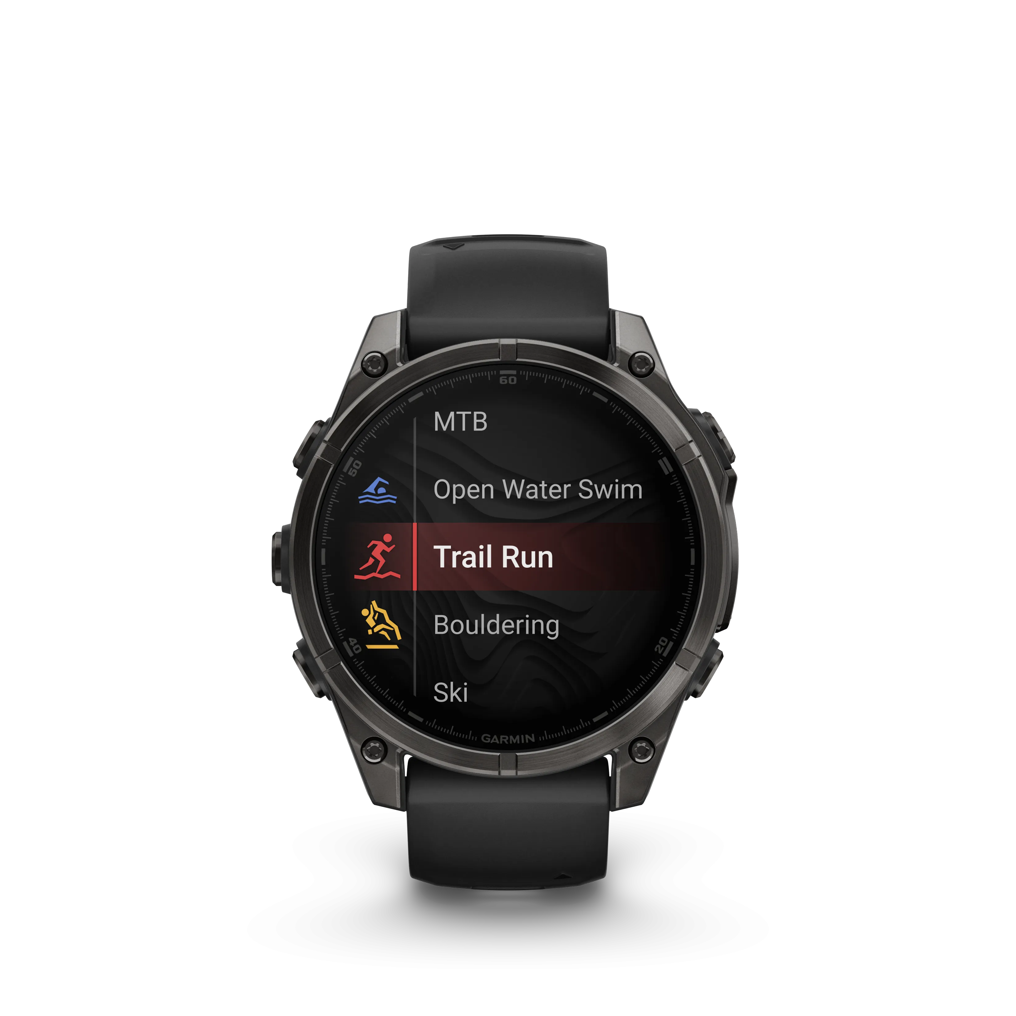 Fenix 8 Smartwatch, 47mm - AMOLED Sapphire, Carbon Grey DLC With Black/Pebble Grey Silicone Band - 010-02904-21