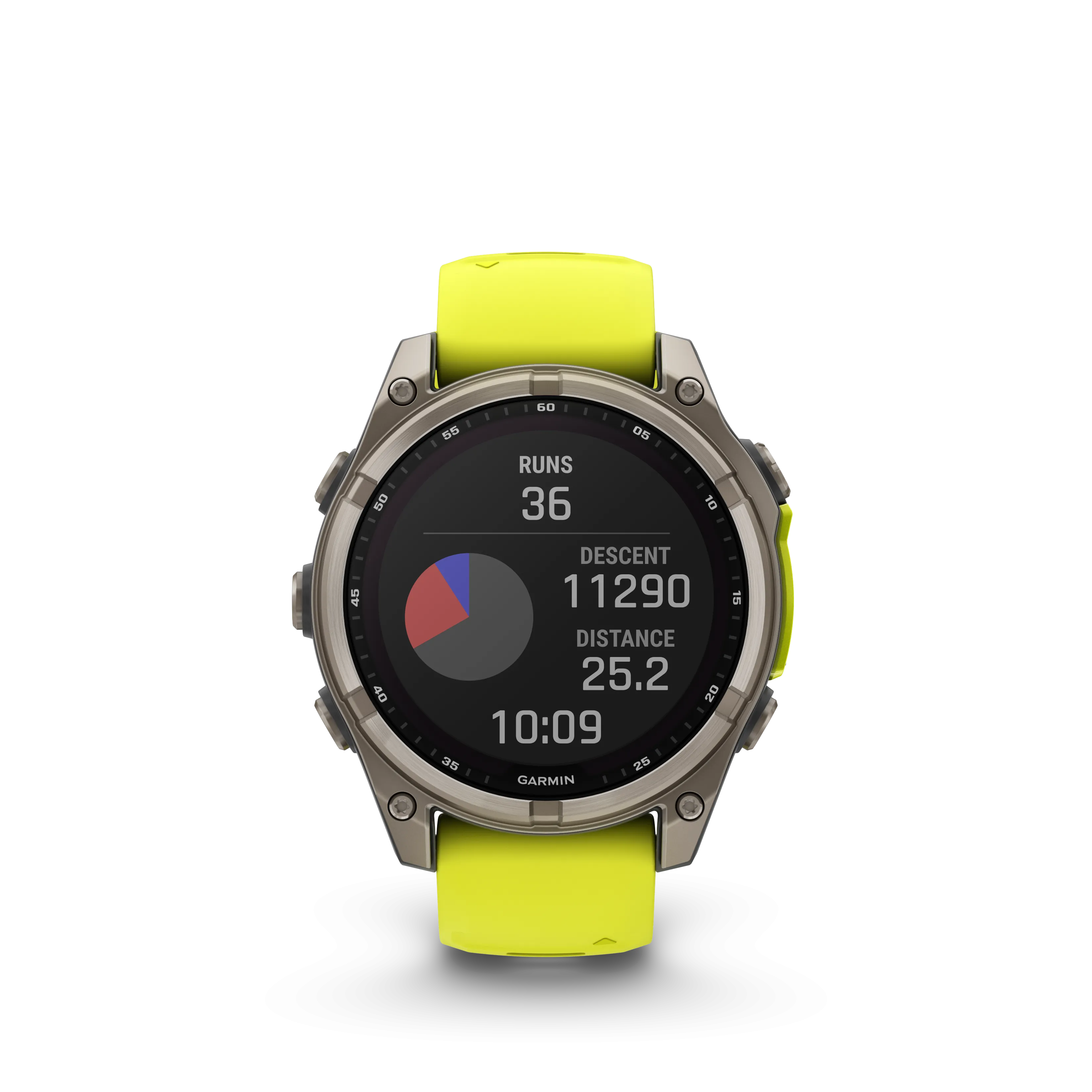 Fenix 8 Smartwatch, 47mm - Solar, Sapphire, Titanium with Amp Yellow/Graphite Silicone Band - 010-02906-21