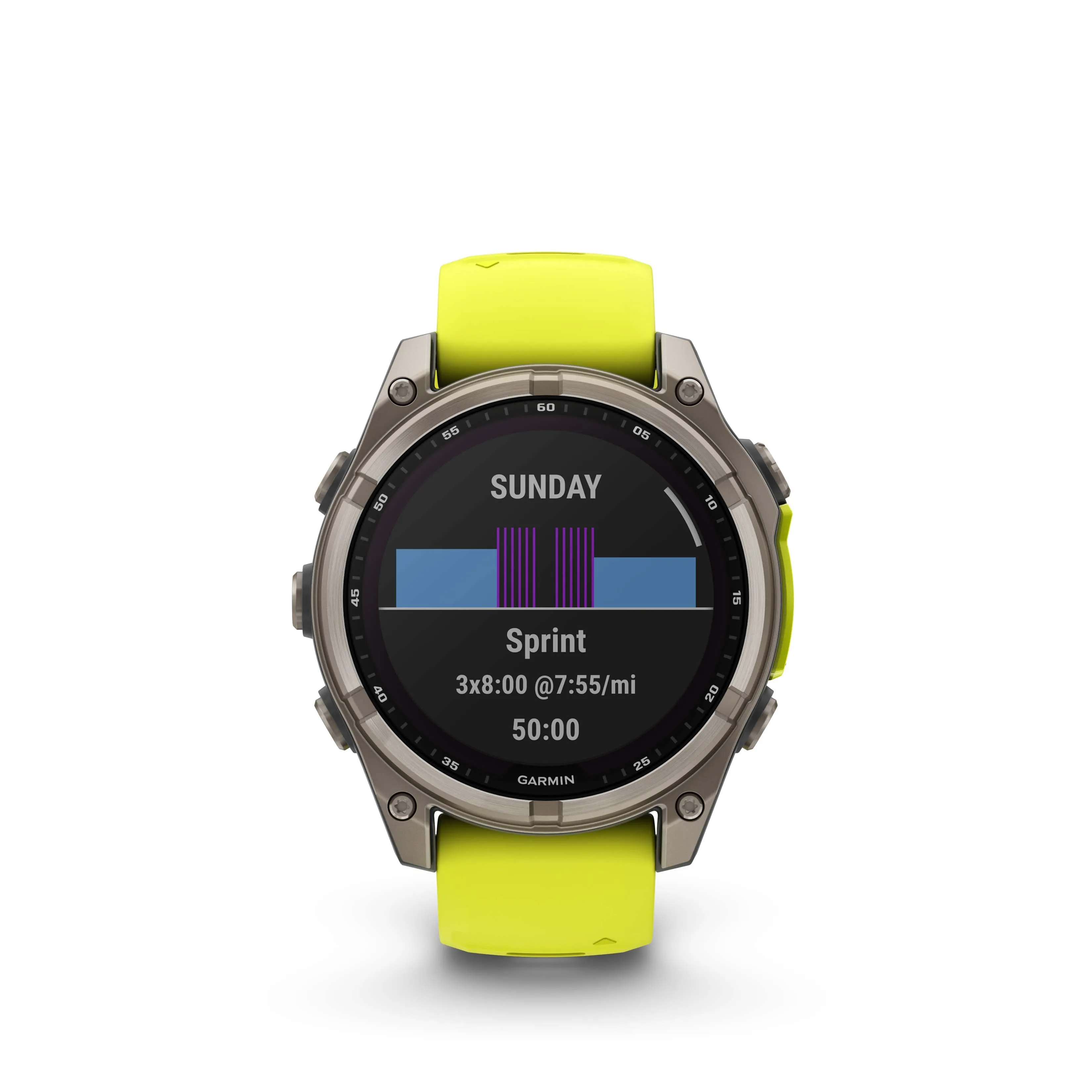 Fenix 8 Smartwatch, 47mm - Solar, Sapphire, Titanium with Amp Yellow/Graphite Silicone Band - 010-02906-21