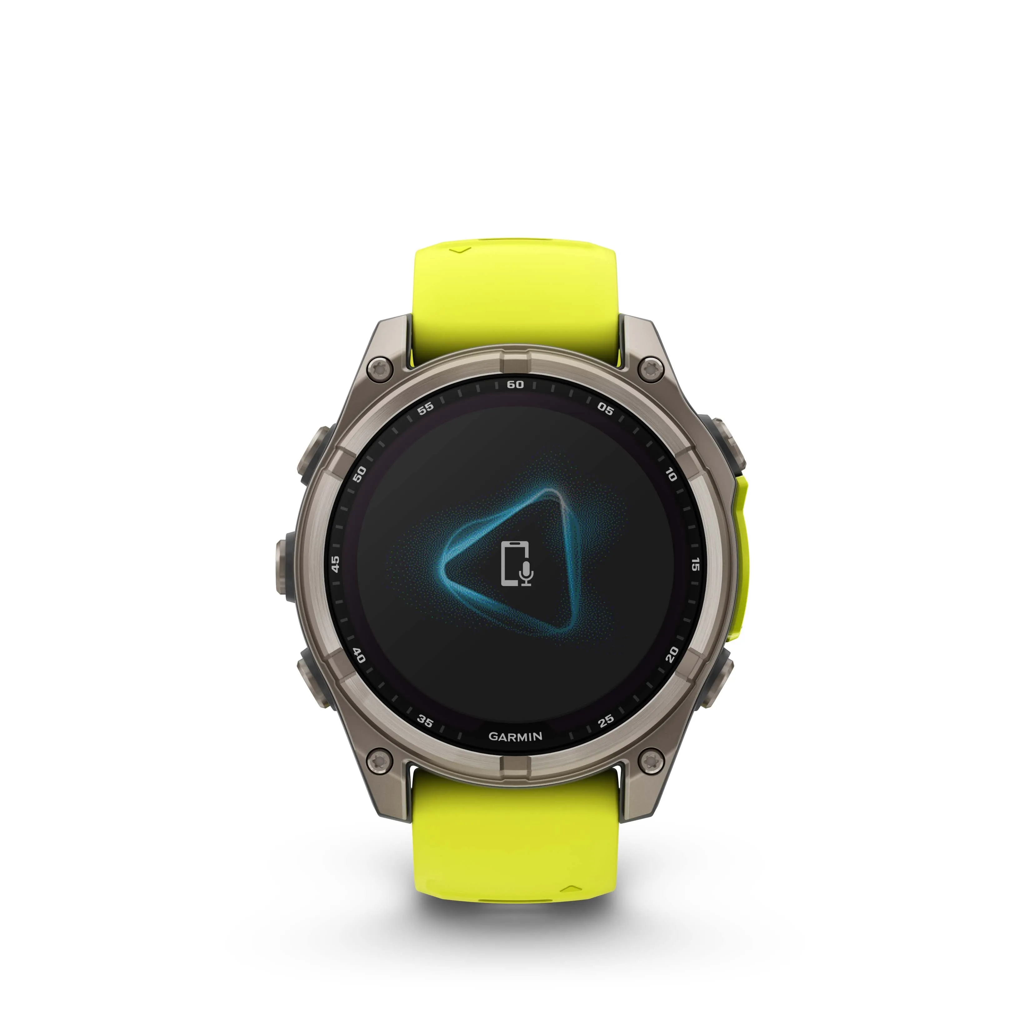 Fenix 8 Smartwatch, 47mm - Solar, Sapphire, Titanium with Amp Yellow/Graphite Silicone Band - 010-02906-21