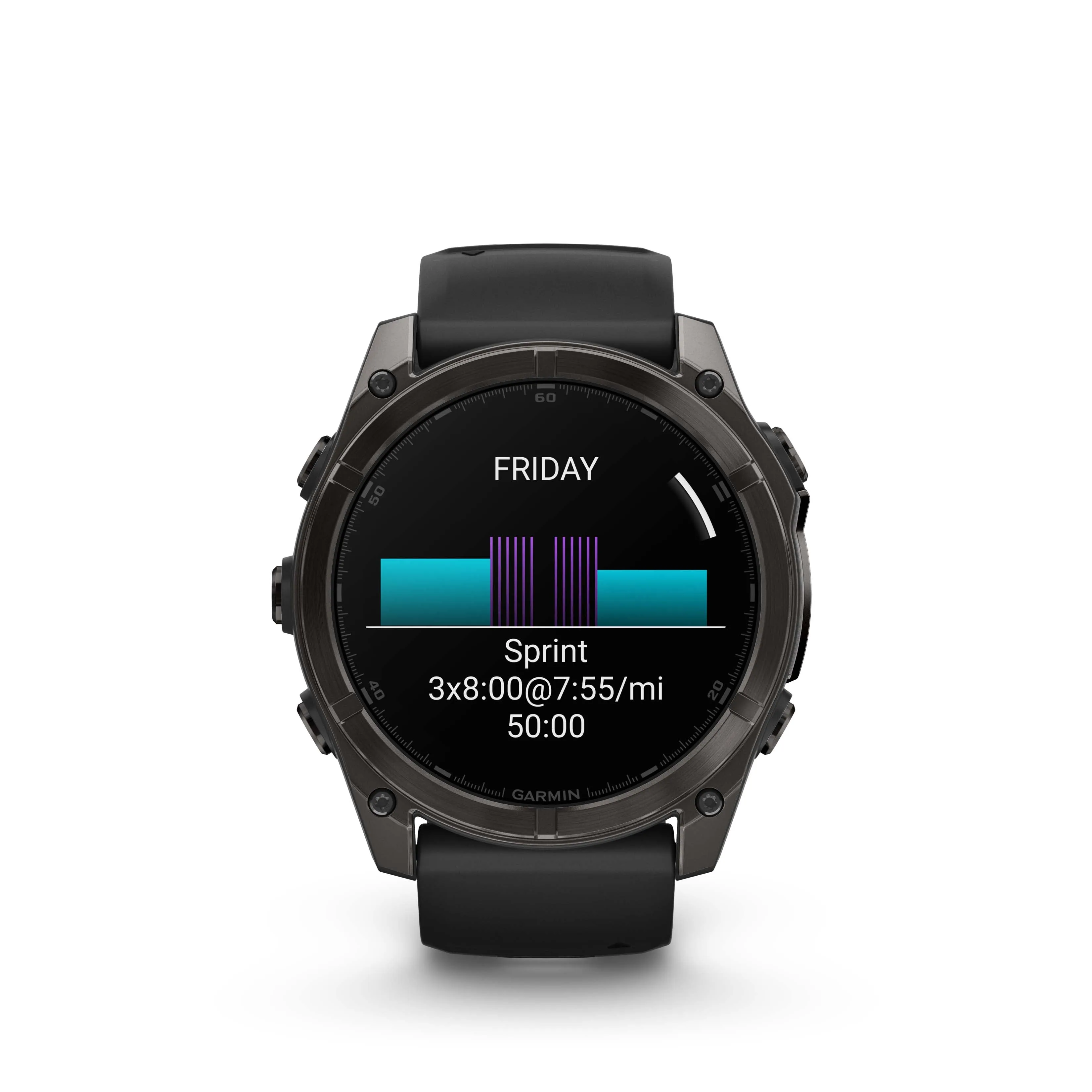 Fenix 8 Smartwatch, 51mm - AMOLED Sapphire, Carbon Grey DLC With Black/Pebble Grey Silicone Band - 010-02905-21