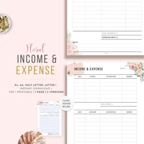 Floral Income and Expense Tracker - M096